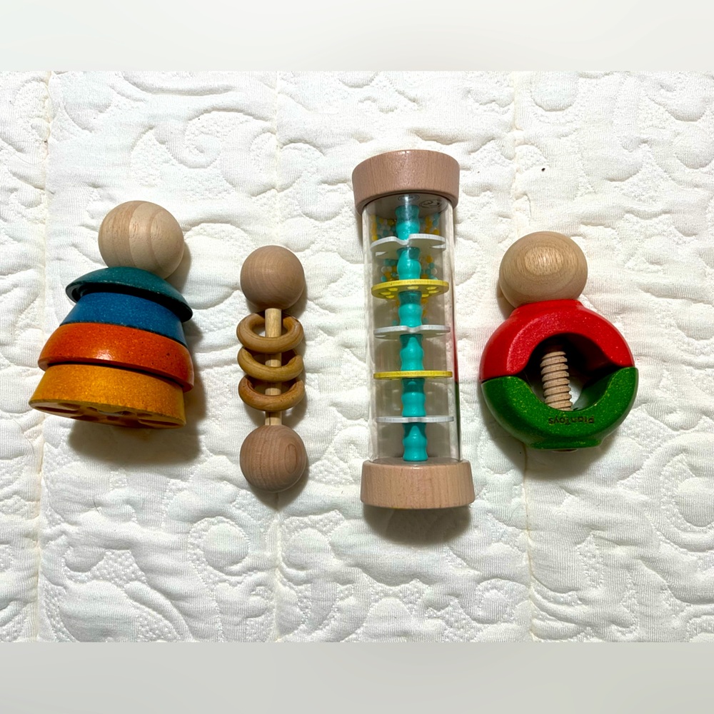 Montessori wooden baby toy bundle
